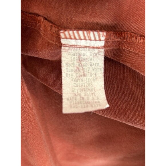 Vtg Tianello Shirt Men’s Small Red Long Sleeve Tencel Baggy Made in USA - Picture 11 of 11